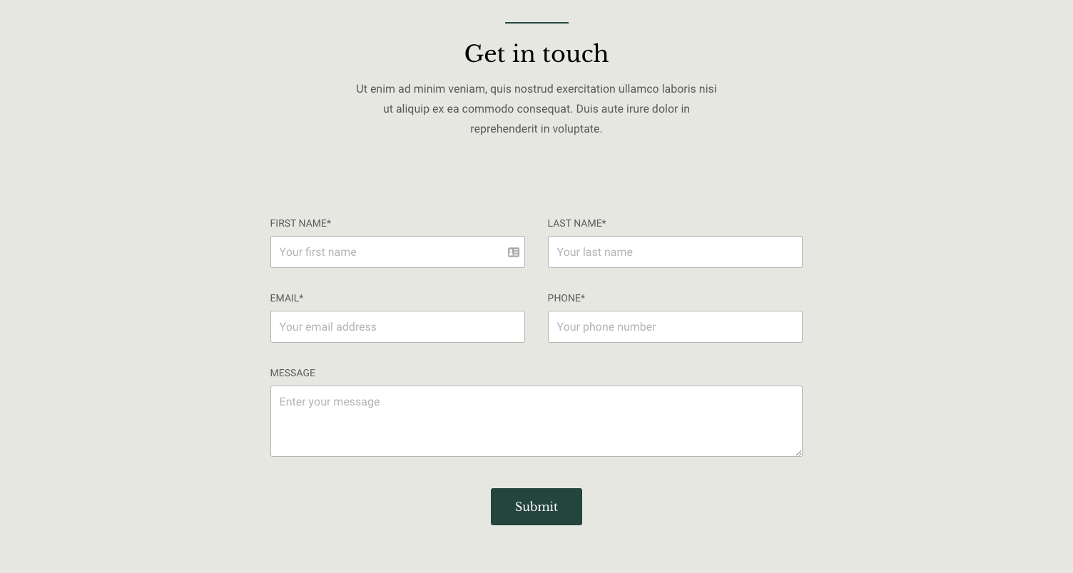 Mono website form