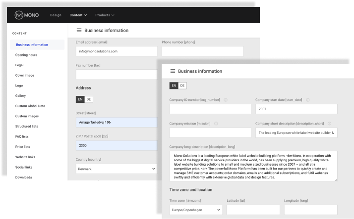 Centralized global data fields in Mono Editor