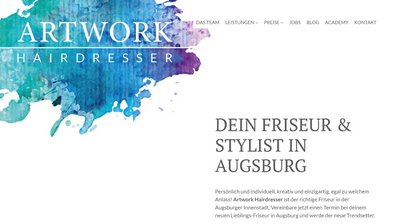 Mono Best Website Competition 2023 Showcase - Artwork Hairdresser