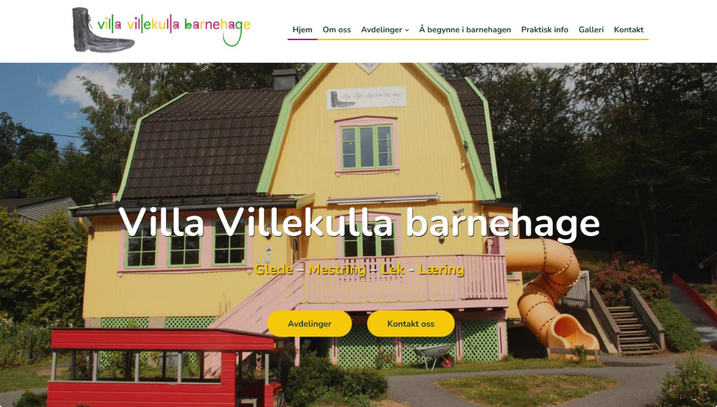 Mono Best Website Competition 2023 Showcase - Villa Villekulla barnehage