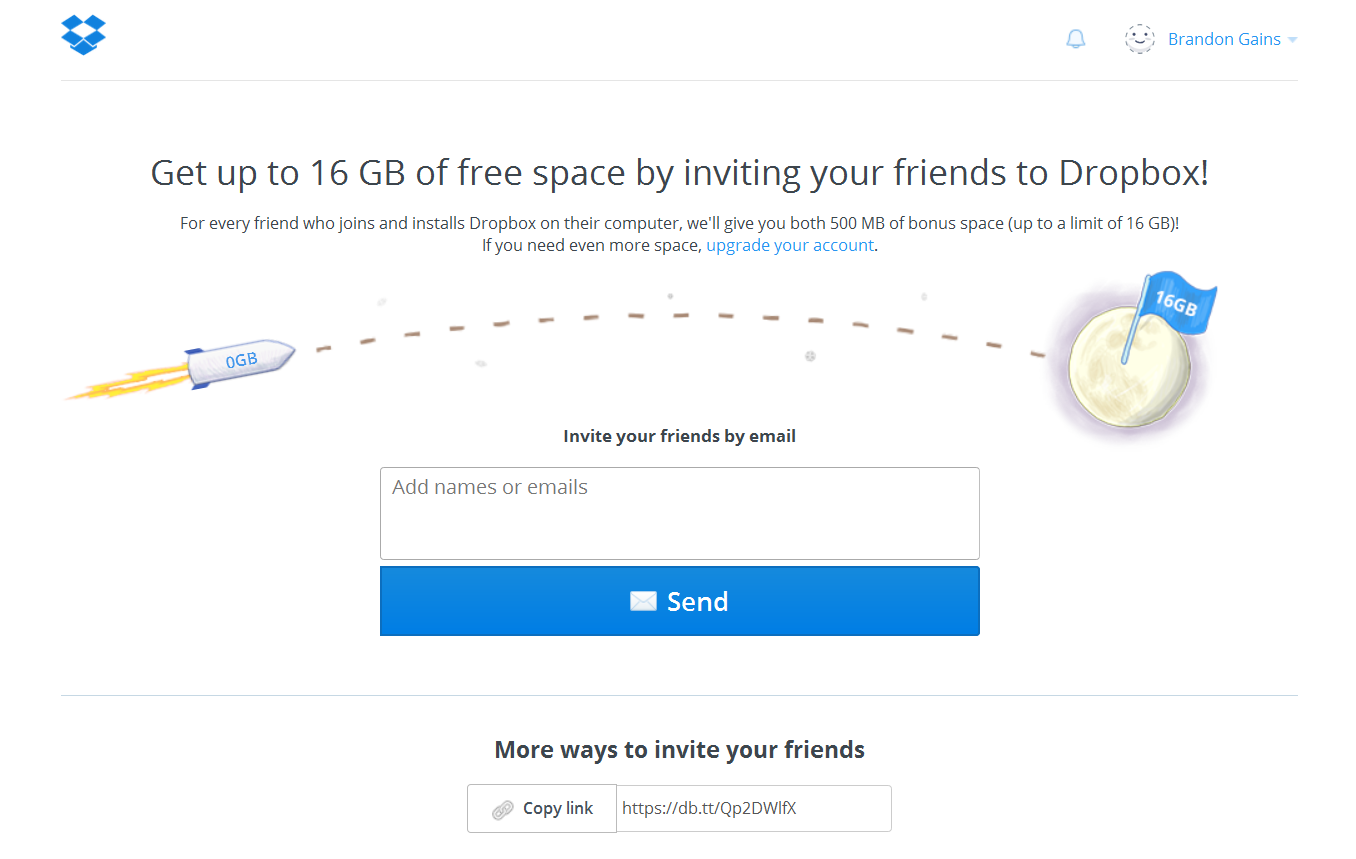 Dropbox referral program