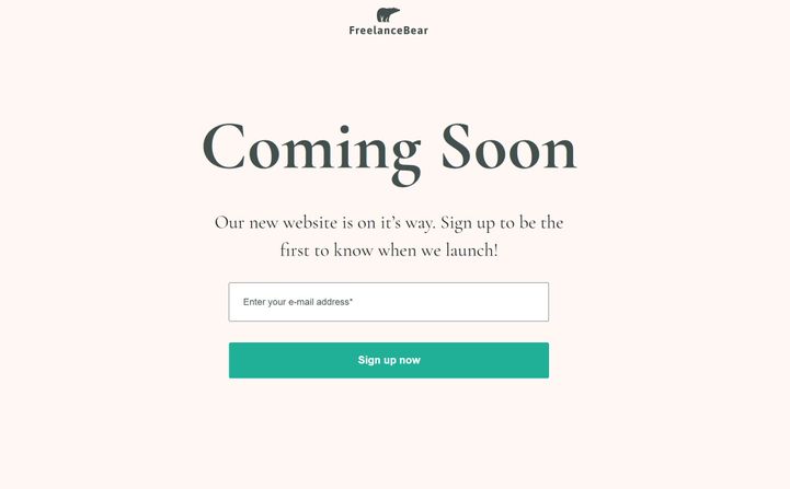 Coming soon white-label website template