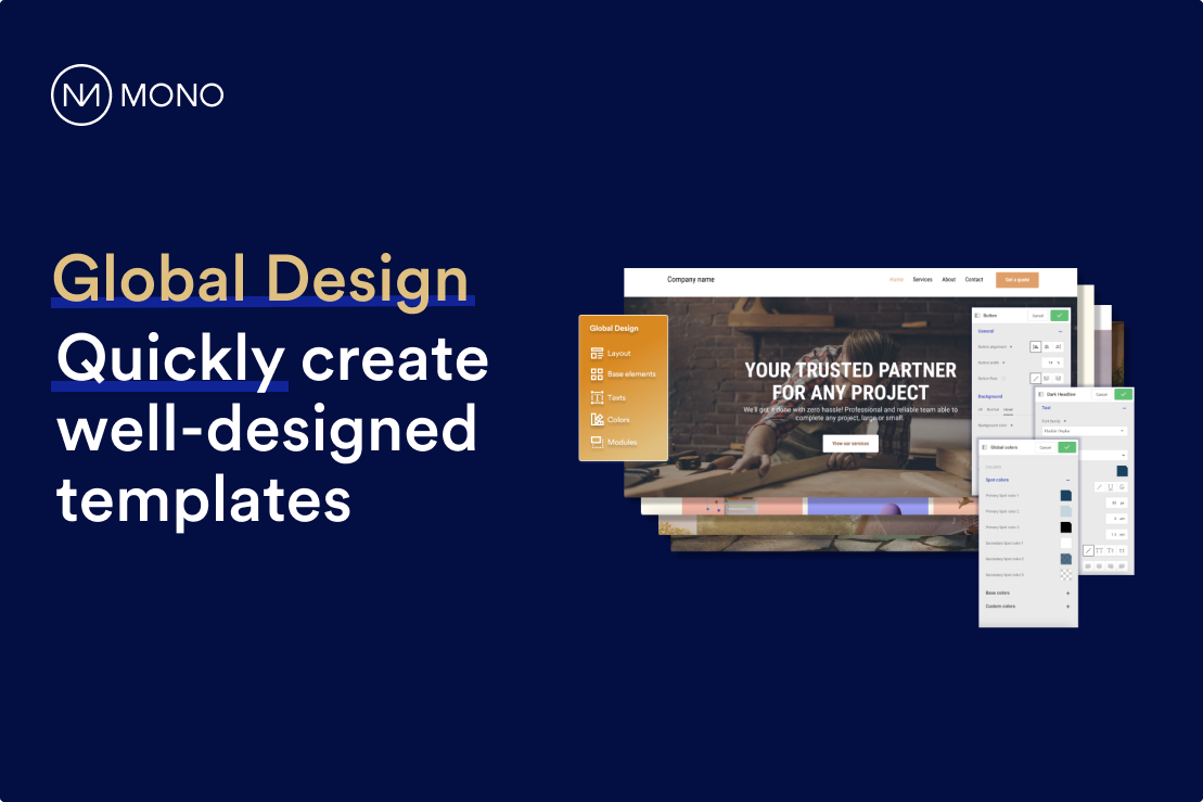 Global Design: Quickly create well-designed website templates