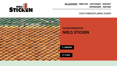 Mono - Best Website Competition Showcase 2023 - Dachdeckermeister Niels Sticken