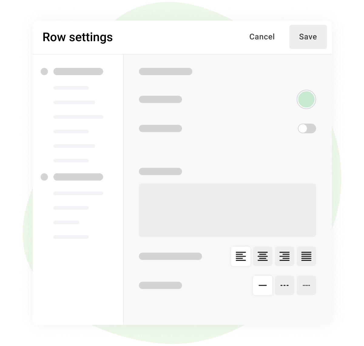 The Mono Editor interface is displayed to show how to easily customize the user experience, in this case: updating row settings.