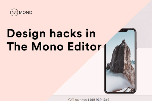 Three design hacks in the Mono website editor