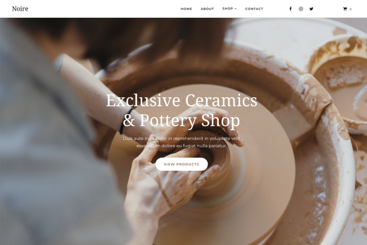 White-label website template for geared towards shopping and commercial services, for example, webshops. 