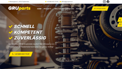 Mono Best Website Competition 2023 Showcase - GRUparts