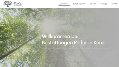 Mono - Best Website Competition Showcase 2023 - Bestattungen Peifer UG & Co. KG